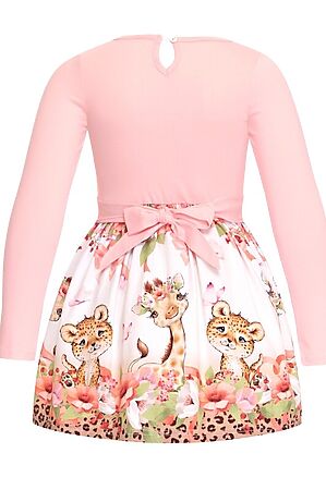 Платье АПРЕЛЬ (Розовый239+леопард и жираф) #694551