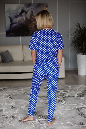 Пижама Старые бренды (Горох на васильковом) ЖП 024 #699440