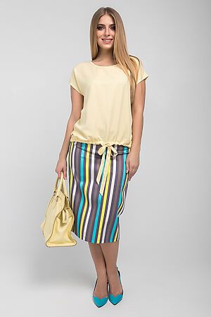 Юбка LIKA DRESS (Голубой/белый/жёлтый) 39345 #699617