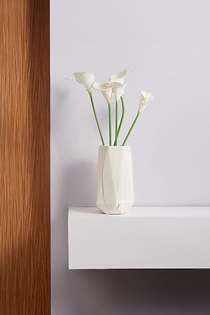 Букет цветы каллы алоказия цветущие растения декоративные искусственные... MERSADA (Зеленый, белый, желтый,) 297105 #700542