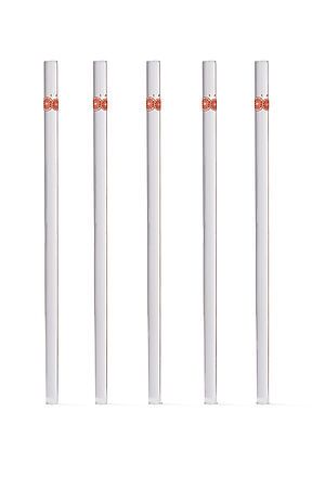 Набор 5 стеклянных трубочек "Тутти Фрутти" MERSADA (Прозрачный, оранжевый, белый,) 297318 #703355