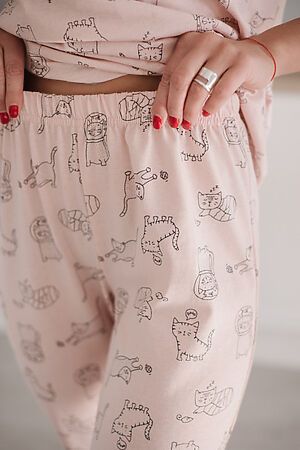 Пижама Старые бренды (Кошки на розовом) ЖП 072 #705907