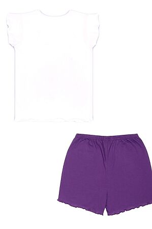 Пижама (футболка+шорты) АПРЕЛЬ (Белый+ярко-фиолетовый117) #707992