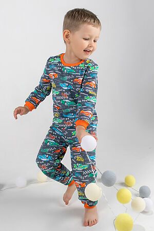 "Авто" - детская пижама с начесом ДЕТСКИЙ ТРИКОТАЖ 37 (Серый) ПЖ0147 #708356