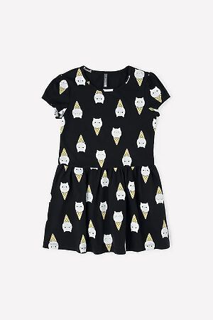 Платье CROCKID SALE (Черный,котики-мороженки к313) #708474