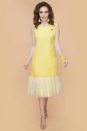 Платье BELLUCHE (Жёлтый, Белый) ПГИ0810-57 #713381