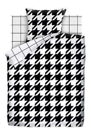 Комплект постельного белья 1,5-сп. TEIKOVO (Чёрный, Белый) 711602 #716624