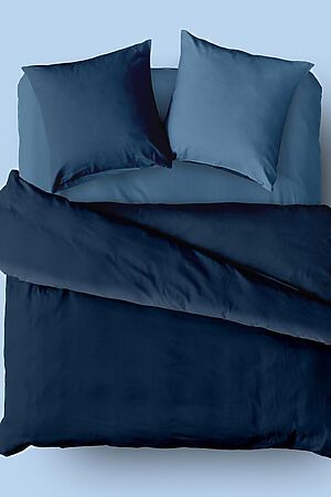 Комплект постельного белья Семейный TEIKOVO (Тёмно-синий) 728033 #718626