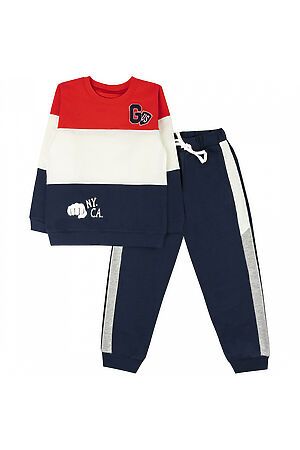 Комплект(брюки+джемпер) YOULALA (Синий, красный, белый) 8110300103 #720423