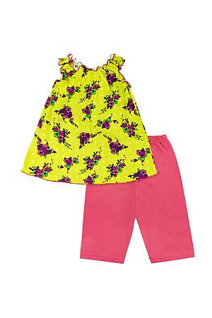 Комплект (шорты+футболка) YOULALA (Жёлтый, розовый) 7108100102 #721816