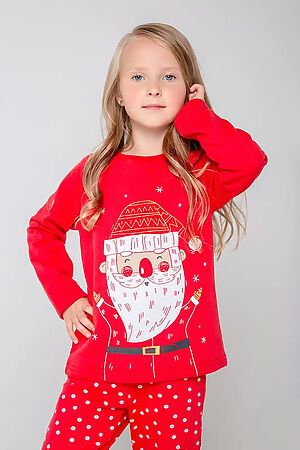 Пижама CROCKID SALE (Насыщенно-красный,зимний снег) #724553