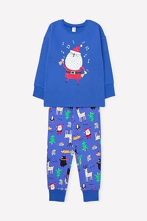 Пижама CROCKID SALE (Ярко-синий,праздничный микс) #724554