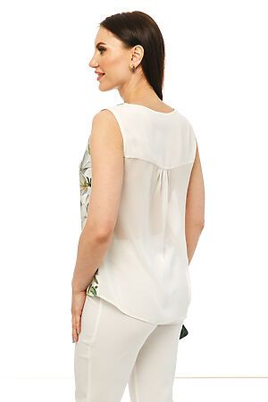 Блуза LADY TAIGA (Белый / Зеленый) Б2218 #728753