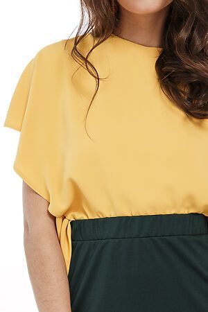 Костюм (Блуза+Юбка) LADY TAIGA (Желтый / темно-зеленый) К2253 #728773