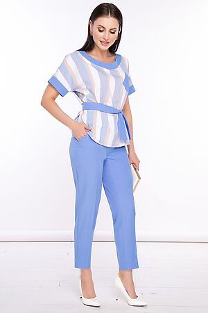 Костюм (бруки+блуза) LADY TAIGA (Голубой) К2411 #728890
