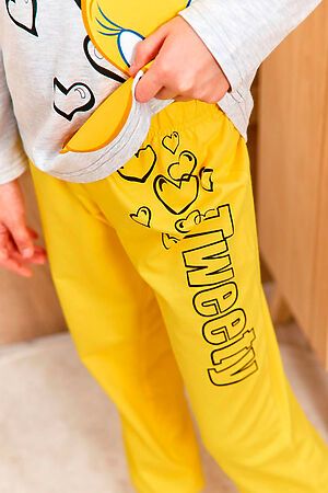 Пижама CROCKID SALE (Серый меланж/Желтый) AW21GJ539 #730141