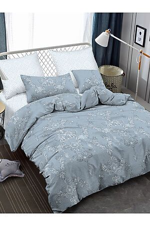 Комплект постельного белья 2-спальный AMORE MIO (Серый/белый) 25723 #730265