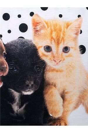 Платье АПРЕЛЬ (Черный+котята и щенята) #730729