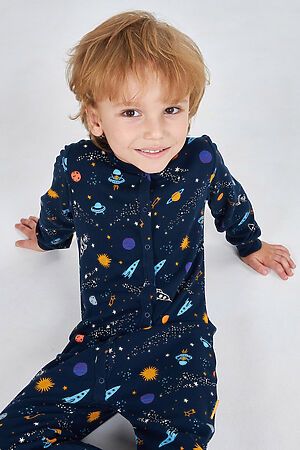 Пижама KOGANKIDS (Тёмно-синий набивка галактика) 342-820-38 #736613