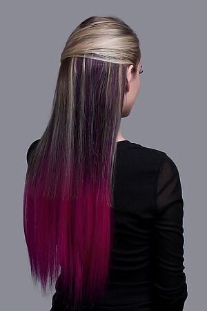Волосы-тресс "Кассиопея" КРАСНАЯ ЖАРА (Фуксия, черный,) 296133 #737861