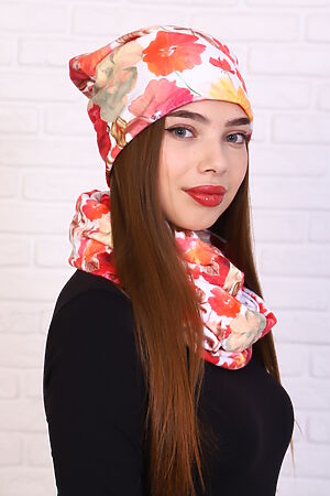 Комплект шапка и шарф-снуд 36124 НАТАЛИ (Красный (ед.)) 22860 #740081