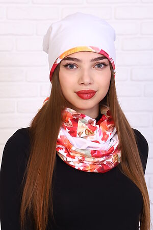 Комплект шапка и шарф-снуд 36124 НАТАЛИ (Красный (ед.)) 22860 #740081