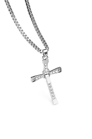 Крест с цепочкой "Сила креста" MERSADA (Серебристый,) 298765 #740456