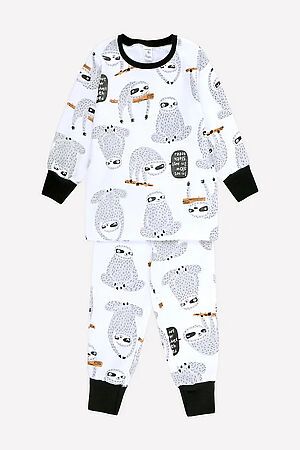 Пижама CROCKID SALE (Друзья ленивцы на белом) #742979