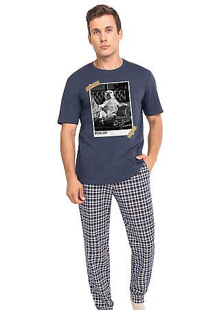 Костюм (футболка+брюки) CLEVER (Джинсовый/т.синий) MHP411413/2 #744588