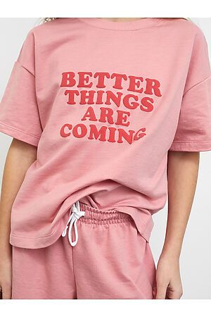 Комплект (футболка, шорты) MARK FORMELLE (Розовый +печать) 22/17597П-7 #749576