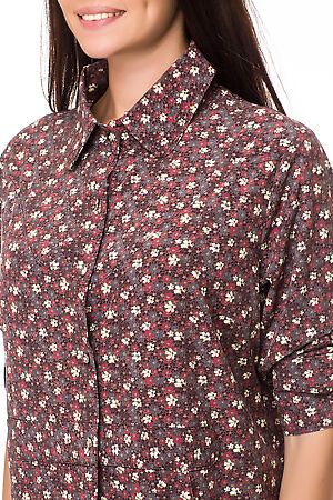 Блуза FIFTYPATES (Бордовый Цветы) 4-082Н #75006