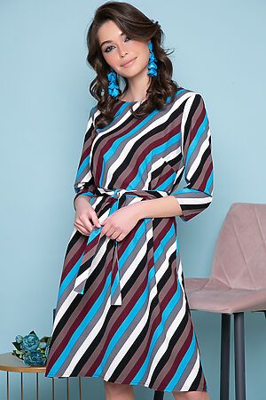 Платье LADY TAIGA (Чёрный, Бежевый, Голубой) П3270 #752343