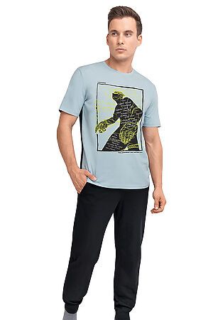 Костюм (футболка+брюки) CLEVER (Св.голубой/т.синий) MHP520213/2 #752487