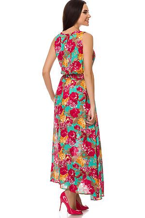 Платье FIFTYPATES (Бирюзовый/Цветы) 100-018-4 #75423