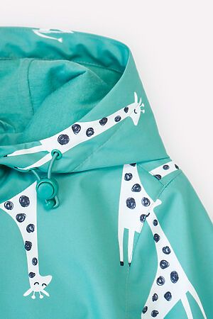 Куртка CROCKID (Пыльный изумруд, жирафы) #756101