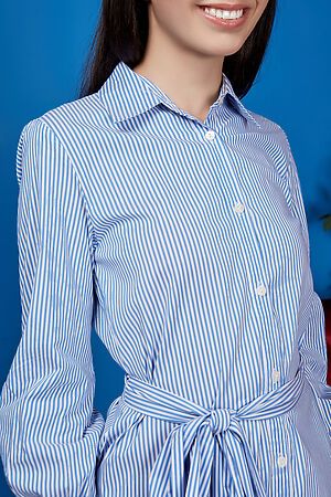 Платье рубашка Алиша Стайлз в тонкую полоску Nothing But Love (Голубой, Белый) 202263 #759378