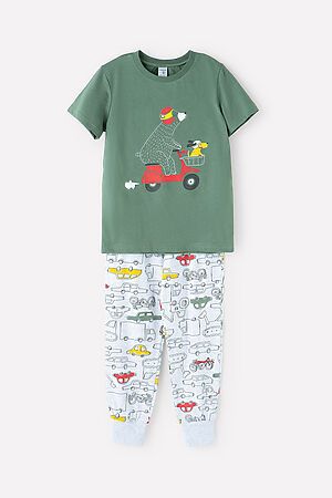 Пижама CROCKID SALE (Лесной мох,разные машинки) #761515