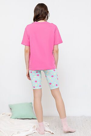 Комплект (футболка, шорты) MARK FORMELLE (Розовый +горохи на ментоле) 22/17147ПП-0 #762595