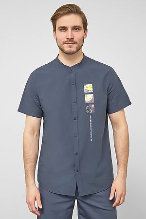 Рубашка MARK FORMELLE (Графит +печать) 21-1878П-9 #771466