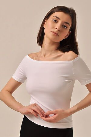 MY Футболка женская MA1018 T-SHIRT OFF-SHOULDER (1/50) (bianco (белый) #774373