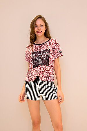 Пижама INDEFINI (Розовый, Белый, Чёрный) #774618