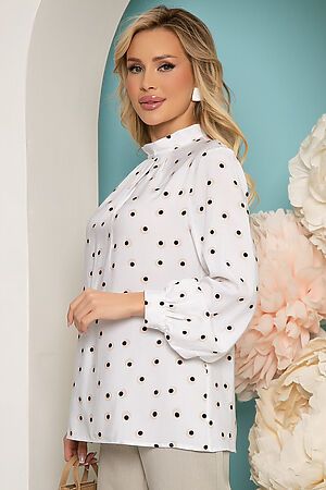 Блуза LADY TAIGA (Молочный, принт: абстракция) Б3651 #775205