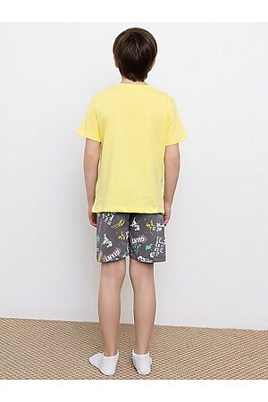 Пижама (футболка, шорты) MARK FORMELLE (Желтый +граффити на сером) 22/20035ПП-0 #776233