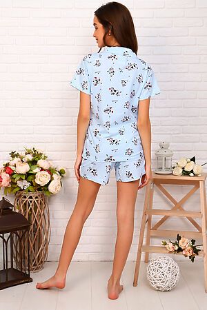 Пижама(Шорты+рубашка) SOFIYA37 (Голубой) 2082 #778810