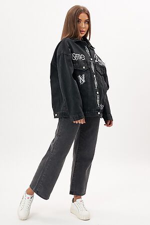 Джинсовая куртка женская оверсайз темно-серого цвета MTFORCE (Темно-серый) 7738TC #781050