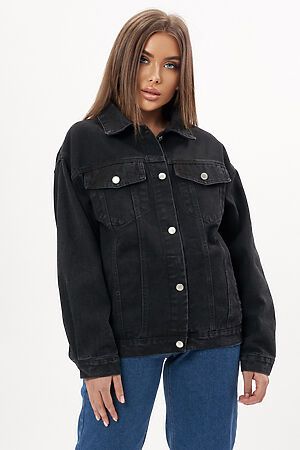 Джинсовая куртка женская оверсайз черного цвета MTFORCE (Черный) 7752Ch #781054