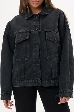 Джинсовая куртка женская оверсайз черного цвета MTFORCE (Черный) 583Ch #781058