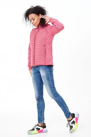 Молодежная стеганная куртка женская розового цвета MTFORCE (Розовый) 1960R #781300