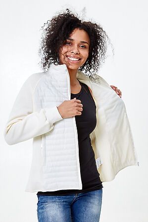 Молодежная стеганная куртка женская белого цвета MTFORCE (Белый) 1960Bl #781301