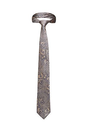 Галстук классический галстук мужской фактурный с принтом в деловом стиле "Элита" SIGNATURE (Мышино-серый, бежевый,) 300153 #782988